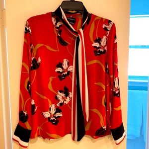 Liz Claiborne blouse with scarf accent